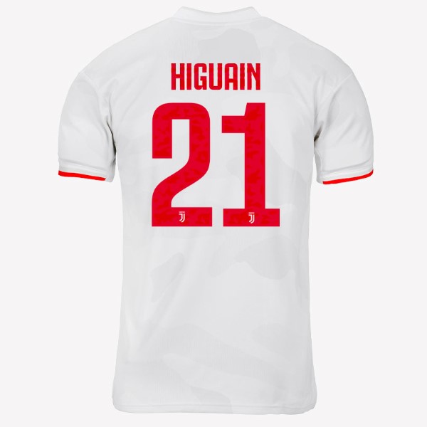 Camiseta Juventus NO.21 Higuain 2ª 2019-2020 Gris Blanco